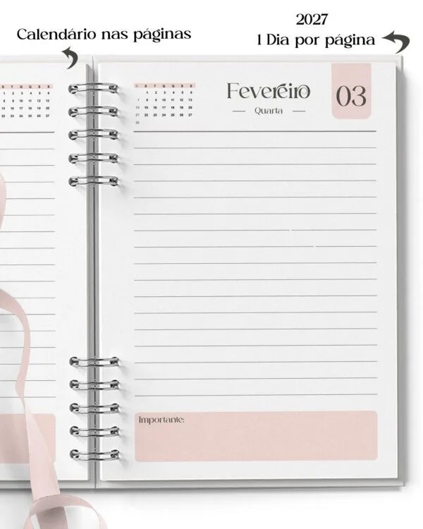 Combo 16 Agendas Femininas Neutra 2027 PERMANENTE Versículos Frases Horários - Imagem 12