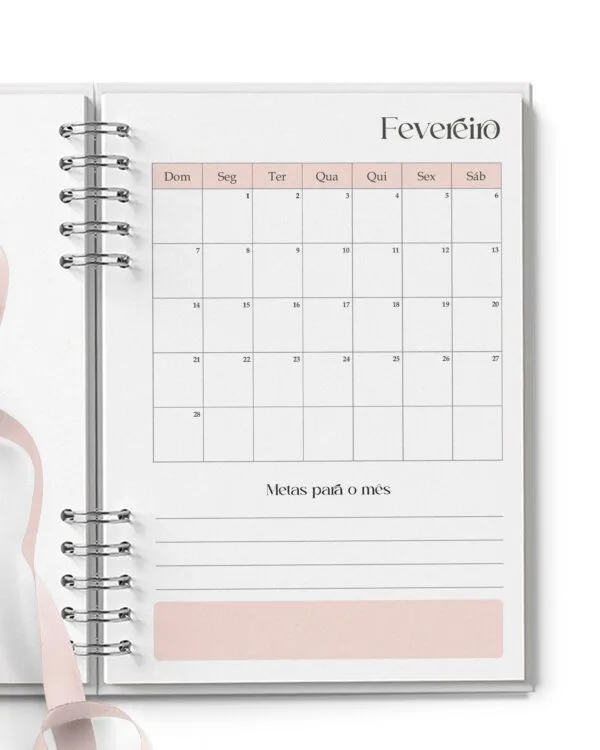 Combo 16 Agendas Femininas Neutra 2027 PERMANENTE Versículos Frases Horários - Imagem 9