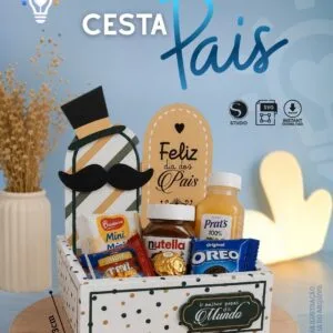 Arquivo de Corte Cesta de Café da Dia dos Pais