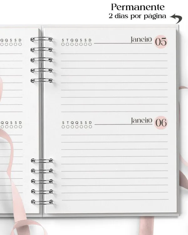 Combo 16 Agendas Femininas Neutra 2027 PERMANENTE Versículos Frases Horários - Imagem 4
