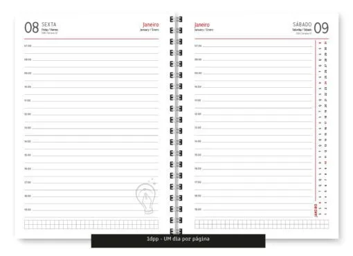 Arquivo Miolo Agenda Clássica 2027 para Imprimir - Imagem 2