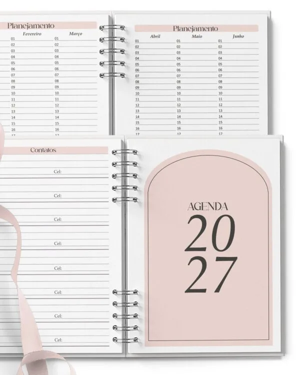 Combo 16 Agendas Femininas Neutra 2027 PERMANENTE Versículos Frases Horários - Imagem 10