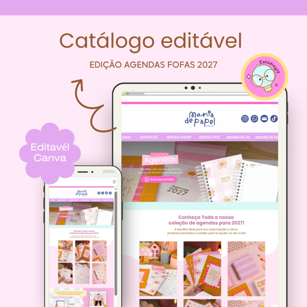 Catálogos Editáveis no Canva