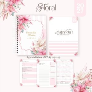 Floral Combo Encadernação 2027 – Coleção Big 2027