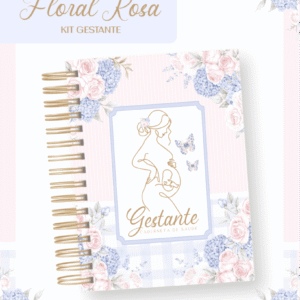 Caderneta da Gestante Floral Rosa