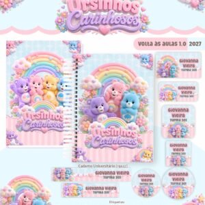 Combo Escolar Ursinhos Carinhosos - Volta às Aulas 2027