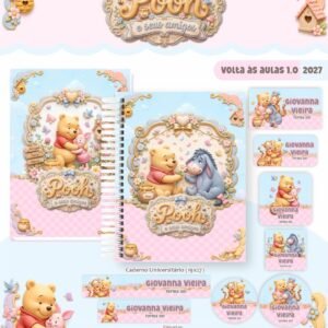 Combo Escolar Pooh e Seus Amigos - Volta às Aulas 2027