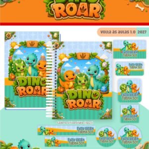 Combo Escolar Dino Roar - Volta às Aulas 2027