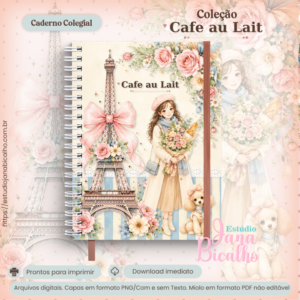 Caderno Colegial Coleção Cafe au Lait