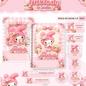 Combo Escolar My Melody No Jardim - Volta às Aulas 2027