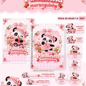 Combo Escolar Pandinha Moranguinha- Volta às Aulas 2027