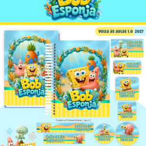 Combo Escolar Bob Esponja - Volta às Aulas 2027