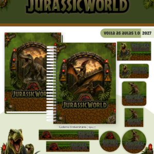 Combo Escolar Jurassic World - Volta às Aulas 2027