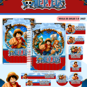 Combo Escolar One Piece - Volta às Aulas 2027