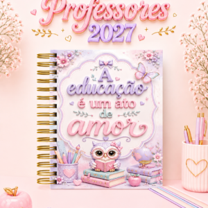 Pack Encadernação 2027 Corujinha Lilás Professores