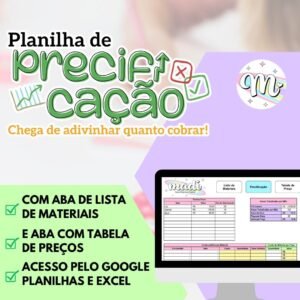 Planilha de Precificação MADI 2.0 + VIDEO AULA + MINI CURSO