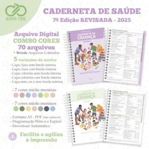 Arquivo Caderneta 7ª Ed. Revisada – Combo 70 Cores Clean