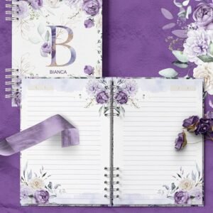 Coleção Violeta - Combo 26 Capas Alfabeto A a Z com Miolo Pautado