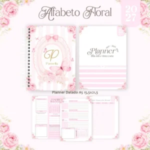 Alfabeto Floral Combo Encadernação 2027 – Coleção Big 2027