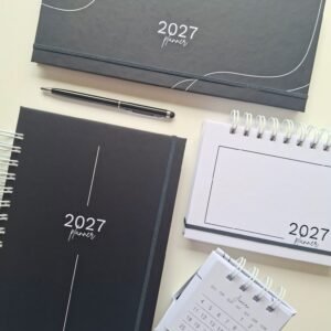 Planner e Mini Calendário 2027 - Linha Minimalista (Marta Iurkiu)