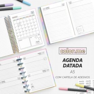 Agenda A5 2027 Datada Color.me (Nilmara)