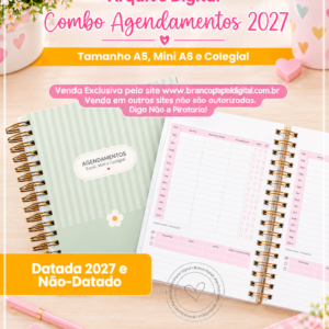 Combo Agendamentos 2027 (Branco Papel)